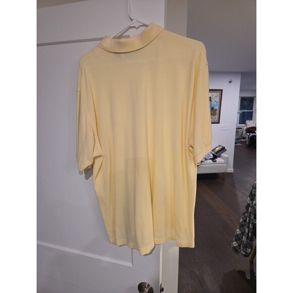 #80 Brooks Brothers Golden Fleece Logo Yellow short sleeve Polo Men L Large - Picture 4 of 4